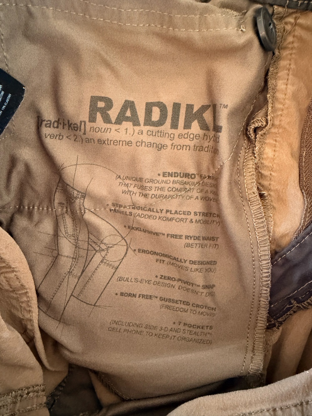 MEN’S KUHL RADIKL HIKING OUTDOOR BROWN PANTS GORP-CORE WALKING CAMPING 32X30 - Picture 13 of 15